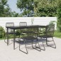 vidaXL Juego de comedor de jardín 5 piezas ratán PVC negro vidaXL Juego de comedor de jardín 5 piezas ratán PVC negro