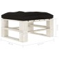 vidaXL Otomana de palets de jardín con cojín negro madera vidaXL Otomana de palets de jardín con cojín negro madera