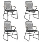 vidaXL Juego de comedor de jardín 5 piezas ratán PVC negro vidaXL Juego de comedor de jardín 5 piezas ratán PVC negro