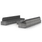 vidaXL Juego muebles de jardín 9 pzas y cojines ratán sintético gris vidaXL Juego muebles de jardín 9 pzas y cojines ratán sintético gris