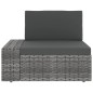 vidaXL Juego muebles de jardín 9 pzas y cojines ratán sintético gris vidaXL Juego muebles de jardín 9 pzas y cojines ratán sintético gris