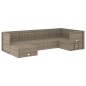 vidaXL Set de muebles de jardín 6 pzas y cojines ratán sintético gris vidaXL Set de muebles de jardín 6 pzas y cojines ratán sintético gris