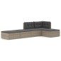 vidaXL Set de muebles de jardín 5 pzas y cojines ratán sintético gris vidaXL Set de muebles de jardín 5 pzas y cojines ratán sintético gris