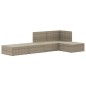 vidaXL Set de muebles de jardín 5 pzas y cojines ratán sintético gris vidaXL Set de muebles de jardín 5 pzas y cojines ratán sintético gris
