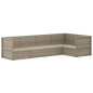 vidaXL Set de muebles de jardín 5 pzas y cojines ratán sintético gris vidaXL Set de muebles de jardín 5 pzas y cojines ratán sintético gris