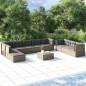 vidaXL Set de muebles de jardín 10 pzas y cojines ratán sintético gris vidaXL Set de muebles de jardín 10 pzas y cojines ratán sintético gris