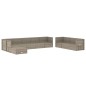 vidaXL Set de muebles de jardín 10 pzas y cojines ratán sintético gris vidaXL Set de muebles de jardín 10 pzas y cojines ratán sintético gris