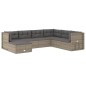 vidaXL Set de muebles de jardín 7 pzas y cojines ratán sintético gris vidaXL Set de muebles de jardín 7 pzas y cojines ratán sintético gris