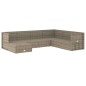 vidaXL Set de muebles de jardín 7 pzas y cojines ratán sintético gris vidaXL Set de muebles de jardín 7 pzas y cojines ratán sintético gris