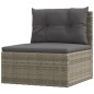vidaXL Set de muebles de jardín 7 pzas y cojines ratán sintético gris vidaXL Set de muebles de jardín 7 pzas y cojines ratán sintético gris