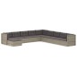 vidaXL Set de muebles de jardín 10 pzas y cojines ratán sintético gris vidaXL Set de muebles de jardín 10 pzas y cojines ratán sintético gris