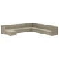 vidaXL Set de muebles de jardín 10 pzas y cojines ratán sintético gris vidaXL Set de muebles de jardín 10 pzas y cojines ratán sintético gris