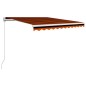 vidaXL Toldo manual retráctil naranja y marrón 300x250 cm