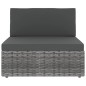 vidaXL Juego muebles de jardín 6 pzas y cojines ratán sintético gris vidaXL Juego muebles de jardín 6 pzas y cojines ratán sintético gris