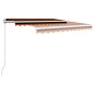 vidaXL Toldo manual retráctil naranja y marrón 300x250 cm