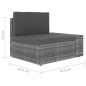 vidaXL Juego muebles de jardín 6 pzas y cojines ratán sintético gris vidaXL Juego muebles de jardín 6 pzas y cojines ratán sintético gris