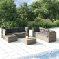 vidaXL Set de muebles de jardín 7 pzas y cojines ratán sintético gris vidaXL Set de muebles de jardín 7 pzas y cojines ratán sintético gris