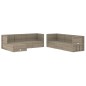 vidaXL Set de muebles de jardín 7 pzas y cojines ratán sintético gris vidaXL Set de muebles de jardín 7 pzas y cojines ratán sintético gris