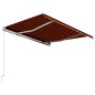 vidaXL Toldo manual retráctil naranja y marrón 300x250 cm