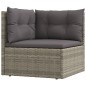 vidaXL Set de muebles de jardín 9 pzas y cojines ratán sintético gris vidaXL Set de muebles de jardín 9 pzas y cojines ratán sintético gris