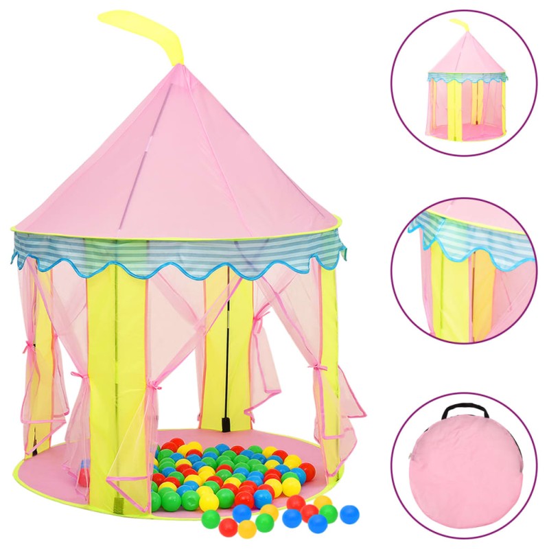 vidaXL Tienda de juegos para niños rosa 100x100x127 cm vidaXL Tienda de juegos para niños rosa 100x100x127 cm