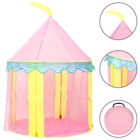 vidaXL Tienda de juegos para niños rosa 100x100x127 cm