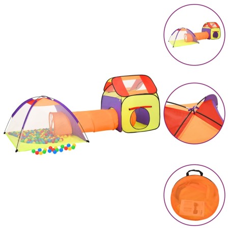 vidaXL Tienda de juegos para niños multicolor 338x123x111 cm