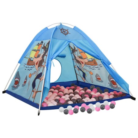 vidaXL Tienda de juegos para niños con 250 bolas azul 120x120x90 cm