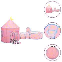 vidaXL Tienda de juegos para niños con 250 bolas rosa 301x120x128 cm