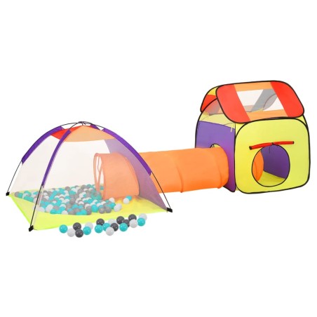vidaXL Tienda de juego de niños con 250 bolas multicolor 338x123x111cm