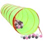 vidaXL Túnel de juegos para niños con 250 bolas poliéster verde 175 cm vidaXL Túnel de juegos para niños con 250 bolas poliéster verde 175 cm