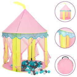 vidaXL Tienda de juegos para niños con 250 bolas rosa 100x100x127 cm