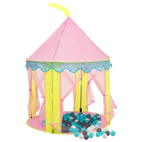 vidaXL Tienda de juegos para niños con 250 bolas rosa 100x100x127 cm