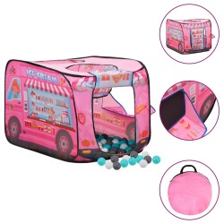 vidaXL Tienda de juegos para niños con 250 bolas rosa 70x112x70 cm