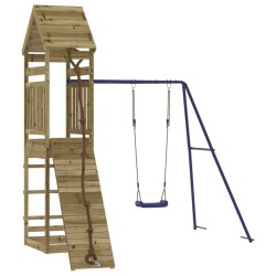 vidaXL Parque infantil de exterior madera de pino impregnada