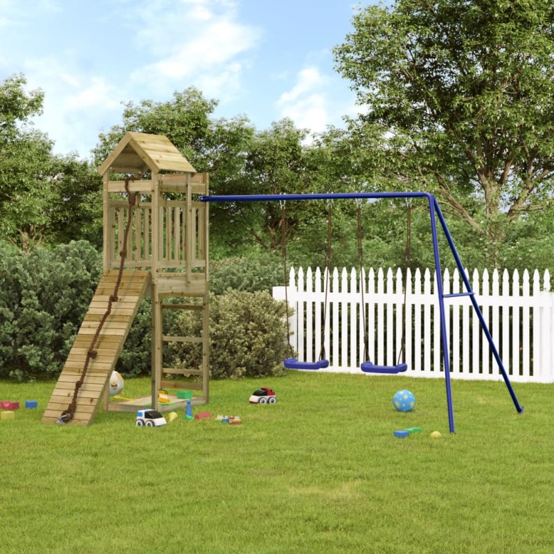 vidaXL Parque infantil de exterior madera de pino impregnada vidaXL Parque infantil de exterior madera de pino impregnada