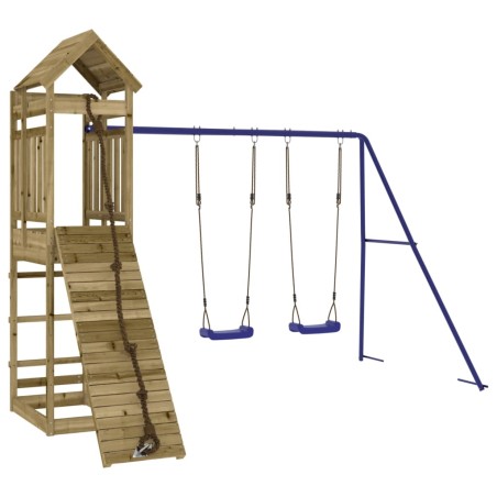 vidaXL Parque infantil de exterior madera de pino impregnada