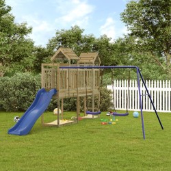 vidaXL Parque infantil de exterior madera de pino impregnada
