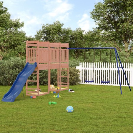 vidaXL Parque infantil de exterior madera maciza Douglas