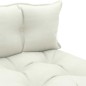 vidaXL Sofá central de palets para jardín madera con cojines beige