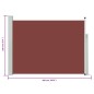 vidaXL Toldo lateral retráctil de jardín marrón 100x500 cm vidaXL Toldo lateral retráctil de jardín marrón 100x500 cm