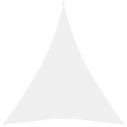 vidaXL Toldo de vela triangular tela Oxford blanco 5x6x6 m