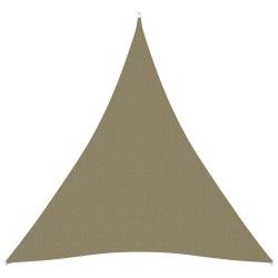 vidaXL Toldo de vela triangular tela Oxford beige 3x4x4 m