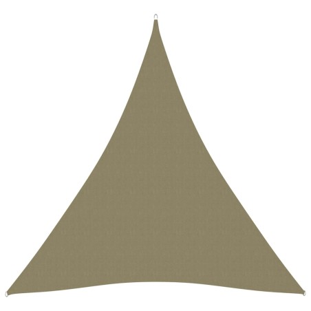 vidaXL Toldo de vela triangular tela Oxford beige 3x4x4 m