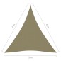 vidaXL Toldo de vela triangular tela Oxford beige 3x4x4 m vidaXL Toldo de vela triangular tela Oxford beige 3x4x4 m