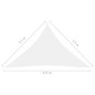 vidaXL Toldo de vela triangular tela Oxford blanco 3,5x3,5x4,9 m vidaXL Toldo de vela triangular tela Oxford blanco 3,5x3,5x4,9 m