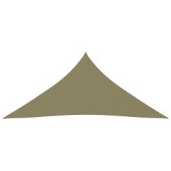vidaXL Toldo de vela triangular tela Oxford beige 4x4x4 m  