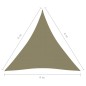 vidaXL Toldo de vela triangular tela Oxford beige 4x4x4 m vidaXL Toldo de vela triangular tela Oxford beige 4x4x4 m