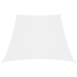 vidaXL Toldo de vela trapezoidal de tela oxford blanco 3/5x4 m
