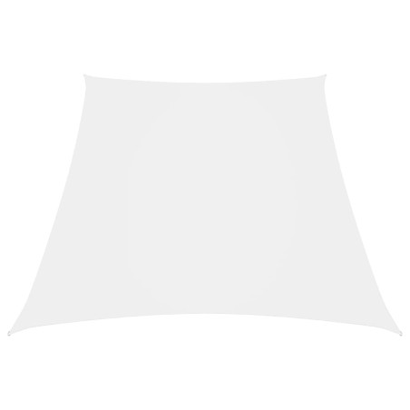 vidaXL Toldo de vela trapezoidal de tela oxford blanco 3/5x4 m